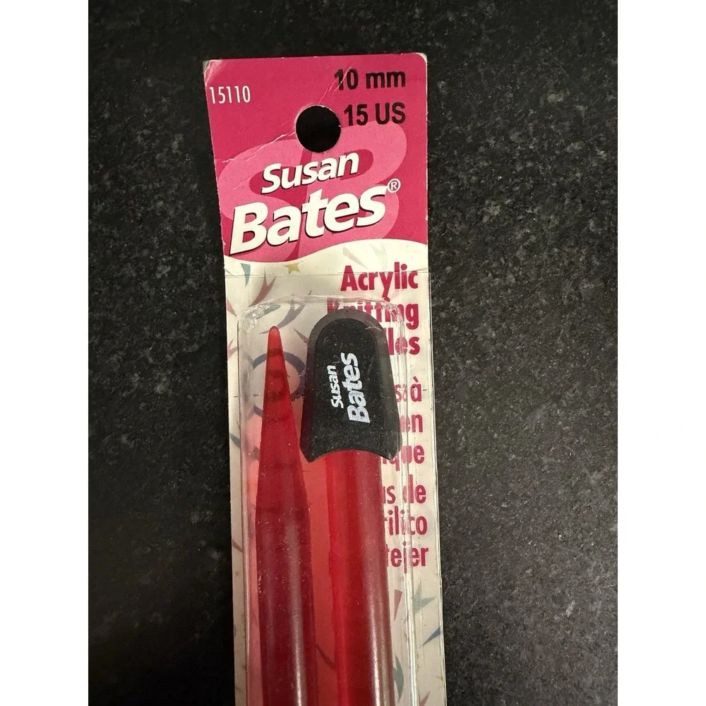Susan Bates Crystalites 10mm US 15 Acrylic Knitting Needles 10